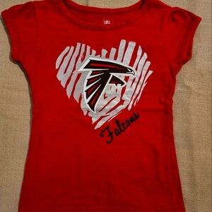 Falcons Jersey, 2T girls, silver heart